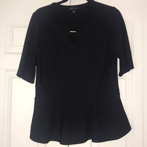 Black Peplum Shirt